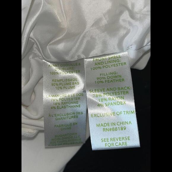 Lilly Pulitzer Women's Beautiful Fitted Puffer Jacket Long Sleeve White Size M - Picture 5 of 8